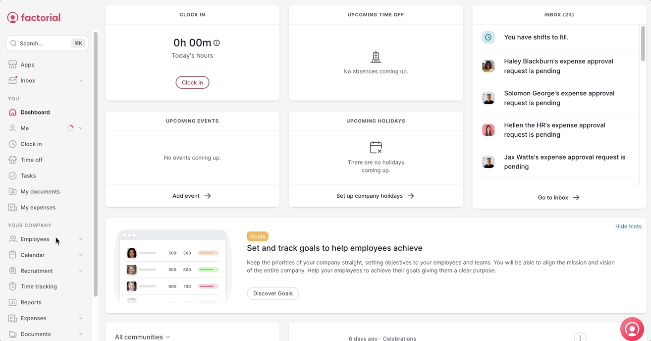 factorial — How to manage overnight shifts
